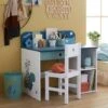 Bureau Maternelle ROAAR Blanc Moyen Uni Avec Decor - Vertbaudet -Mobilier Bébé Soldes bureau maternelle roaar