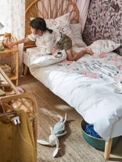 Cadre De Lit LIGNE CONFETTI Blanc/bois - Vertbaudet -Mobilier Bébé Soldes cadre de lit ligne confetti 3