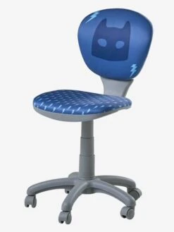 Chaise De Bureau à Roulettes Enfant Super-héros Bleu - Vertbaudet -Mobilier Bébé Soldes chaise de bureau a roulettes enfant super heros 1