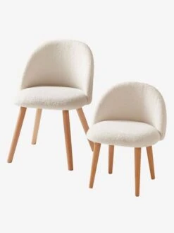 Chaise Fausse Fourrure Enfant Ivoire - Vertbaudet -Mobilier Bébé Soldes chaise fausse fourrure enfant 1