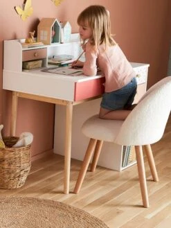 Chaise Fausse Fourrure Enfant Ivoire - Vertbaudet -Mobilier Bébé Soldes chaise fausse fourrure enfant 3