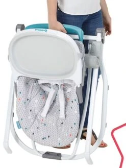 Chaise Haute Compacte BADABULLE Gris/chevrons - Badabulle -Mobilier Bébé Soldes chaise haute compacte badabulle 2