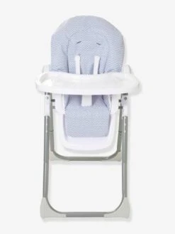 Chaise Haute EvoluSeat Chevrons Bleu - Vertbaudet -Mobilier Bébé Soldes chaise haute evoluseat 1