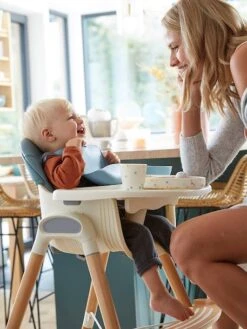 Chaise Haute évolutive 2 Hauteurs Vertbaudet High & Low Bleu - Vertbaudet -Mobilier Bébé Soldes chaise haute evolutive 2 hauteurs vertbaudet high low 2