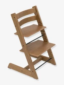 Chaise Haute Tripp Trapp® STOKKE En Chêne Teinté Chêne Foncé - Stokke -Mobilier Bébé Soldes chaise haute tripp trapp stokke en chene 3