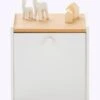 Chevet Avec Bac à Roulettes LIGNE CONFETTI Blanc - Vertbaudet -Mobilier Bébé Soldes chevet avec bac a roulettes ligne confetti