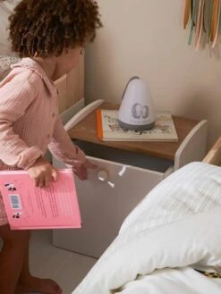 Chevet Avec Bac à Roulettes LIGNE CONFETTI Blanc - Vertbaudet -Mobilier Bébé Soldes chevet avec bac a roulettes ligne confetti 4