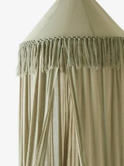 Ciel De Lit à Franges GRENIER Vert - Vertbaudet -Mobilier Bébé Soldes ciel de lit a franges grenier 1