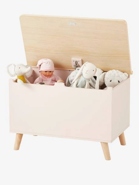 Coffre De Rangement Bunny Rose Clair/bois - Vertbaudet 4 Coffre De Rangement Bunny Rose Clair/bois - Vertbaudet – Image 2
