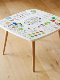 Coloritable L'atelier Des Artistes LES DRÔLES DE BOUILLES Blanc - Les Droles De Bouilles -Mobilier Bébé Soldes coloritable latelier des artistes les droles de bouilles 2