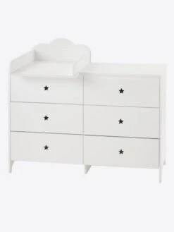 Commode 6 Tiroirs LIGNE SIRIUS Blanc Clair Uni - Vertbaudet 11 Commode 6 Tiroirs LIGNE SIRIUS Blanc Clair Uni - Vertbaudet -Mobilier Bébé Soldes commode 6 tiroirs ligne sirius 3
