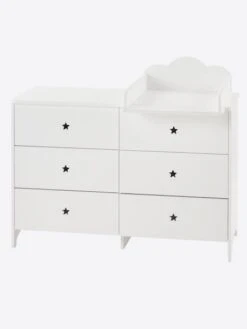 Commode 6 Tiroirs LIGNE SIRIUS Blanc Clair Uni - Vertbaudet 12 Commode 6 Tiroirs LIGNE SIRIUS Blanc Clair Uni - Vertbaudet -Mobilier Bébé Soldes commode 6 tiroirs ligne sirius 4
