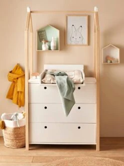Commode Penderie Coconut Blanc - Vertbaudet -Mobilier Bébé Soldes commode penderie coconut 3