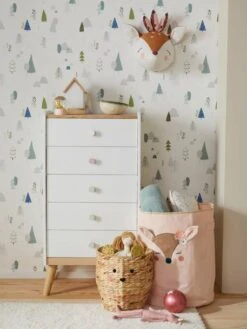 Commode Semainier Avec Poignées Personnalisables LIGNE CONFETTI Blanc - Vertbaudet -Mobilier Bébé Soldes commode semainier avec poignees personnalisables ligne confetti 2