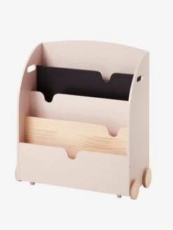 Etagère Pour Livres à Roulettes LIGNE SCHOOL Rose - Vertbaudet -Mobilier Bébé Soldes etagere pour livres a roulettes ligne school 5