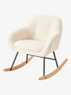 Fauteuil à Bascule Enfant écru - Vertbaudet -Mobilier Bébé Soldes fauteuil a bascule enfant 2