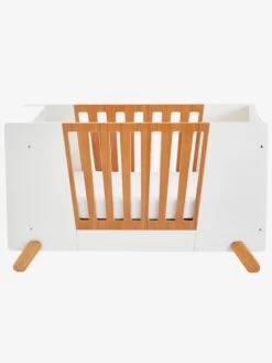 Lit Bébé Avec Barrière Amovible + Rangement Bibliothèque LIGNE PIROUETTE Blanc - Vertbaudet -Mobilier Bébé Soldes lit bebe avec barriere amovible rangement bibliotheque ligne pirouette 4