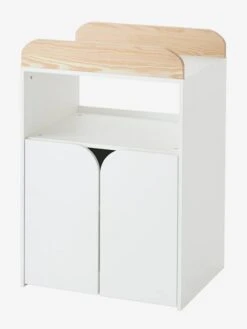 Lit Combiné évolutif Avec Rangements Et Table à Langer LIGNE ECLIPSE Blanc / Bois - Vertbaudet -Mobilier Bébé Soldes lit combine evolutif avec rangements et table a langer ligne eclipse 4