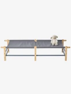 Lit De Camp Enfant Baroudeur Gris - Vertbaudet -Mobilier Bébé Soldes lit de camp enfant baroudeur 3
