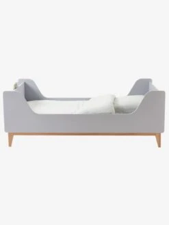 Lit Enfant Avec Rangements Livres Ligne FJORD Gris/bois - Vertbaudet -Mobilier Bébé Soldes lit enfant avec rangements livres ligne fjord 1