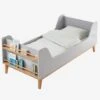 Lit Enfant Avec Rangements Livres Ligne FJORD Gris/bois - Vertbaudet -Mobilier Bébé Soldes lit enfant avec rangements livres ligne fjord