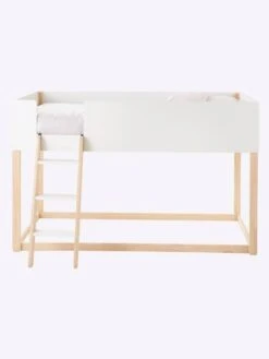 Lit Enfant Mi-hauteur Réversible ZIG-ZAG Blanc - Vertbaudet -Mobilier Bébé Soldes lit enfant mi hauteur reversible zig zag 4