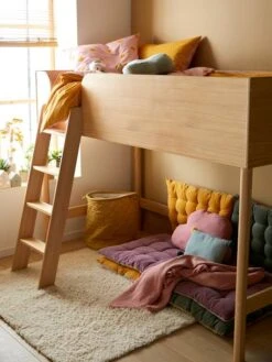 Lit Mi-hauteur LIGNE CONFETTI NATURE Marron - Vertbaudet -Mobilier Bébé Soldes lit mi hauteur ligne confetti nature 4