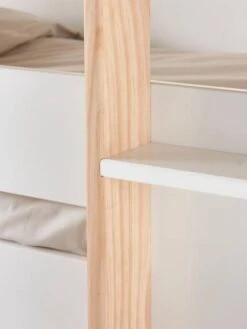 Lits Superposés 3 Niveaux LIGNE EVEREST Blanc/bois - Vertbaudet -Mobilier Bébé Soldes lits superposes 3 niveaux ligne everest 3