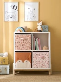Lot De 3 Bacs De Rangement FLEURETTES Rose - Vertbaudet -Mobilier Bébé Soldes lot de 3 bacs de rangement fleurettes 5