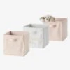 Lot De 3 Bacs De Rangement Lovely Rose Poudré Imprimé - Vertbaudet -Mobilier Bébé Soldes lot de 3 bacs de rangement lovely