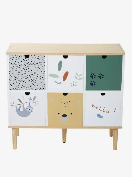 Meuble 6 Bacs Jungle Blanc - Vertbaudet 4 Meuble 6 Bacs Jungle Blanc - Vertbaudet – Image 2