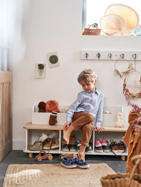 Meuble à Chaussures LIGNE PTILOU Blanc/bois - Vertbaudet 6 Meuble à Chaussures LIGNE PTILOU Blanc/bois - Vertbaudet – Image 4