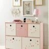 Meuble De Rangement 5 Bacs LIGNE FEERIE Rose étoiles - Vertbaudet -Mobilier Bébé Soldes meuble de rangement 5 bacs ligne feerie 1