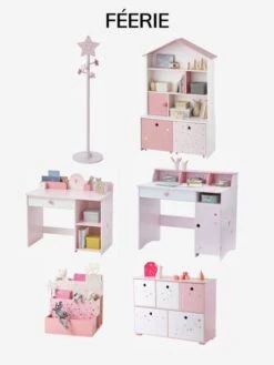 Meuble De Rangement 5 Bacs LIGNE FEERIE Rose étoiles - Vertbaudet -Mobilier Bébé Soldes meuble de rangement 5 bacs ligne feerie 2