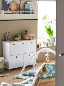Meuble De Rangement 5 Bacs LIGNE PTILOU Blanc/bois - Vertbaudet -Mobilier Bébé Soldes meuble de rangement 5 bacs ligne ptilou 2