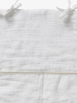 Organisateur De Table à Langer En Gaze De Coton Ivoire étoilé - Vertbaudet -Mobilier Bébé Soldes organisateur de table a langer en gaze de coton 2