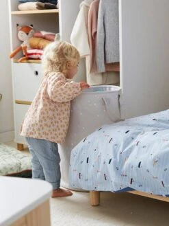 Panier à Linge Personnalisable Gris - Vertbaudet -Mobilier Bébé Soldes panier a linge personnalisable 3