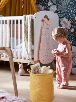 Panier Matelassé Guimauve Jaune Moutarde - Vertbaudet -Mobilier Bébé Soldes panier matelasse guimauve 2