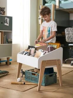 Rangement Livres LIGNE RETRO Blanc Clair Uni - Vertbaudet -Mobilier Bébé Soldes rangement livres ligne retro 3