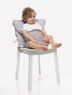 Rehausseur BABYTOLOVE Chaise Nomade Blanc / Marine - Baby To Love -Mobilier Bébé Soldes rehausseur babytolove chaise nomade 1