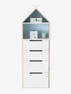 Semainier Fond Réversible Bleu Ou Rose LIGNE TIPILI Bleu Clair - Vertbaudet -Mobilier Bébé Soldes semainier fond reversible bleu ou rose ligne tipili 2