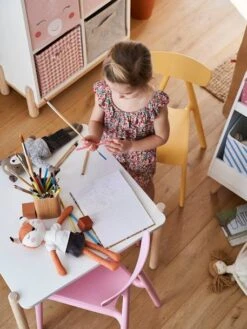 Table De Jeu LIGNE WOODY Blanc - Bois - Vertbaudet -Mobilier Bébé Soldes table de jeu ligne woody 3